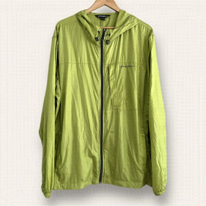Eddie Bauer Packable Windbreaker Jacket Ultra Lightweight Nylon Hooded XL